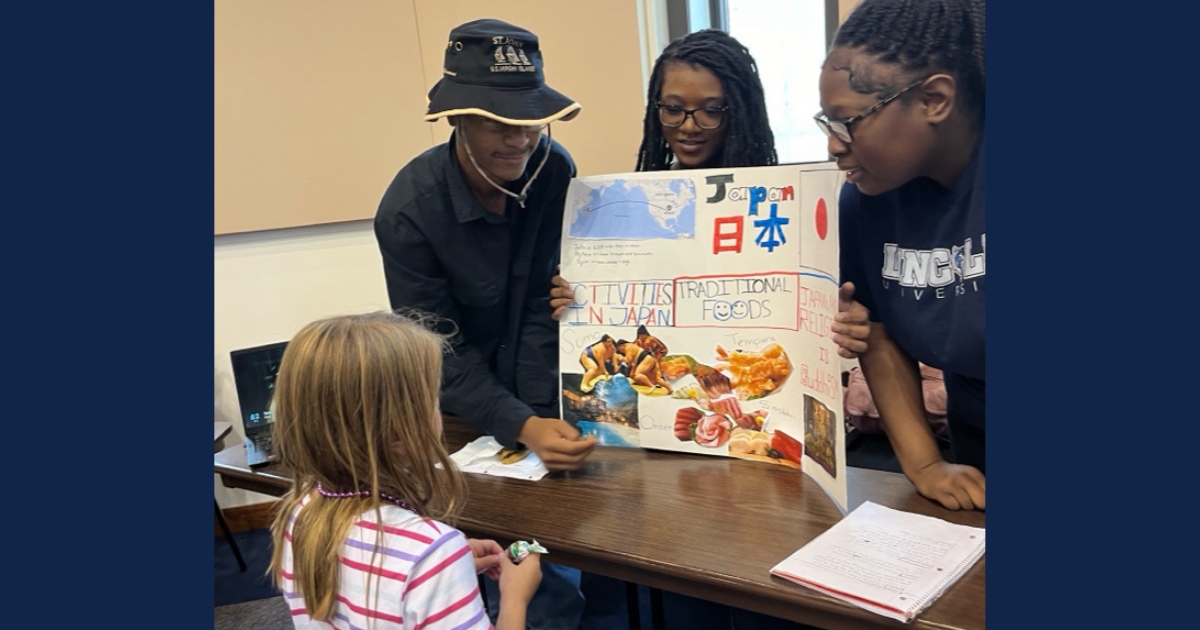 Students in Lincoln University's EDU 260 course crafted interactive Mini-Epcot presentations for children in grades 1-3 from the Boys & Girls Club of Jefferson City.