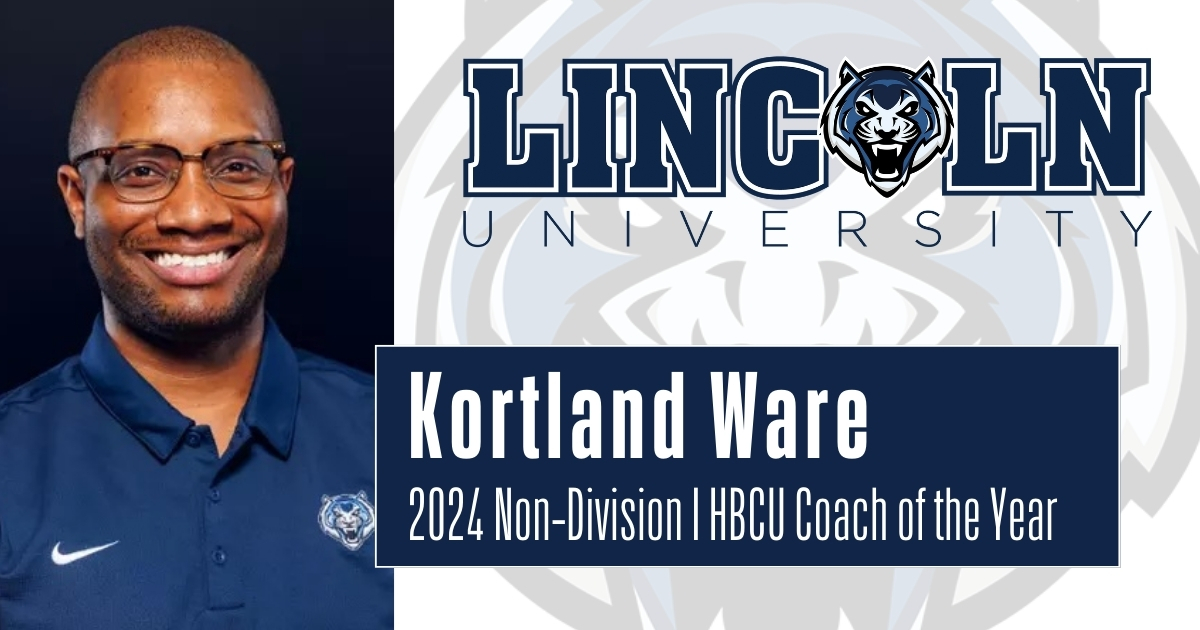 Kortland Ware, Lincoln University director of golf, led the Blue Tiger golf teams to multiple victories and top finishes in 2023-24, earning him the title of 2024 Non-Division I HBCU Coach of the Year.