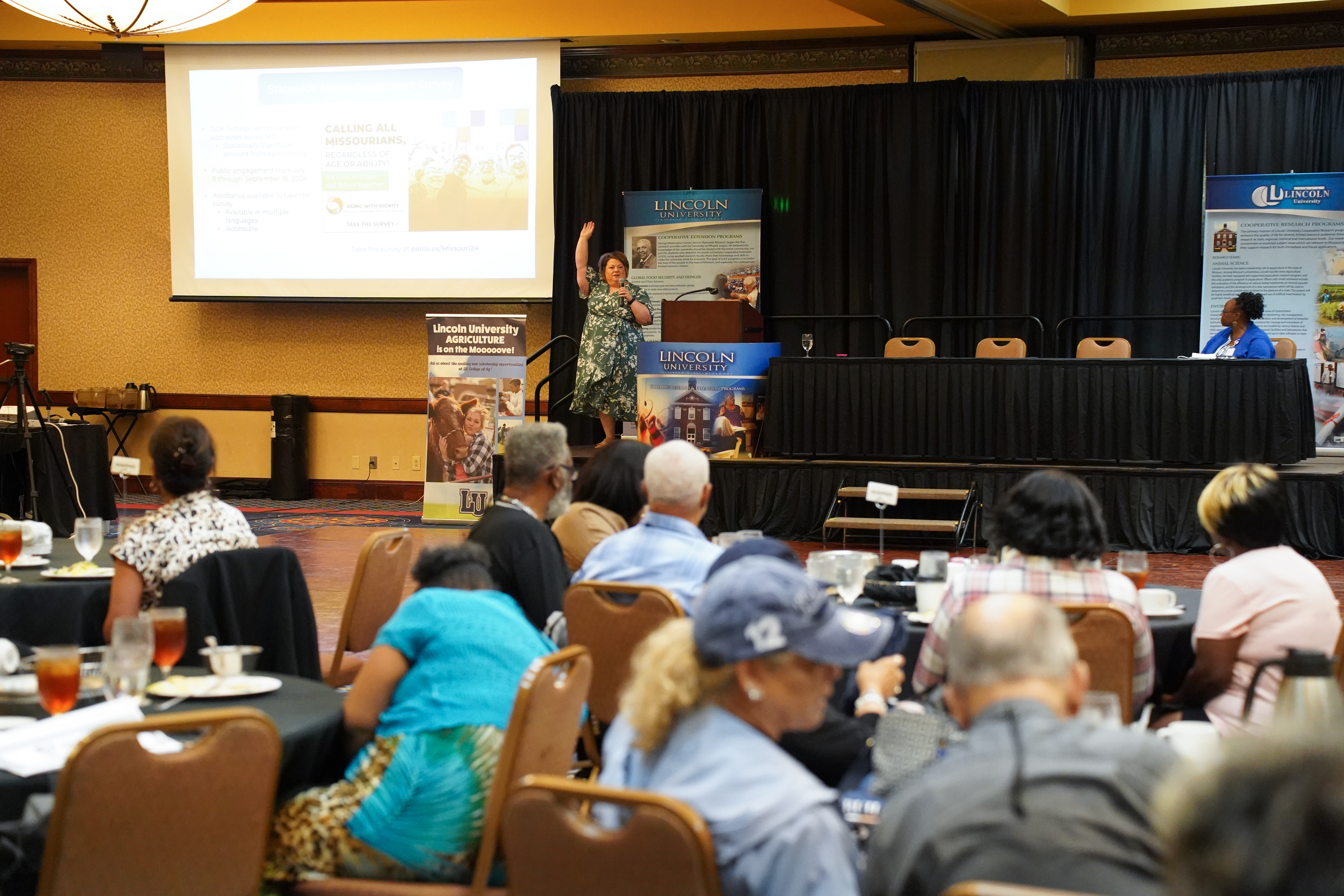 Mindy Ulstad, bureau chief of senior and disability services at the Department of Health and Senior Services, speaking about the Missouri Master Plan on Aging.