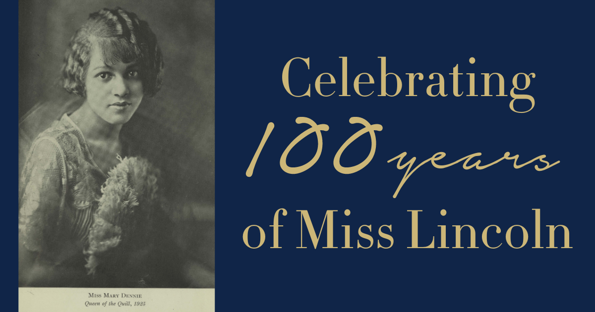 Miss Dennie, Lincoln University’s first Queen of the Quill, now known as Miss Lincoln. 