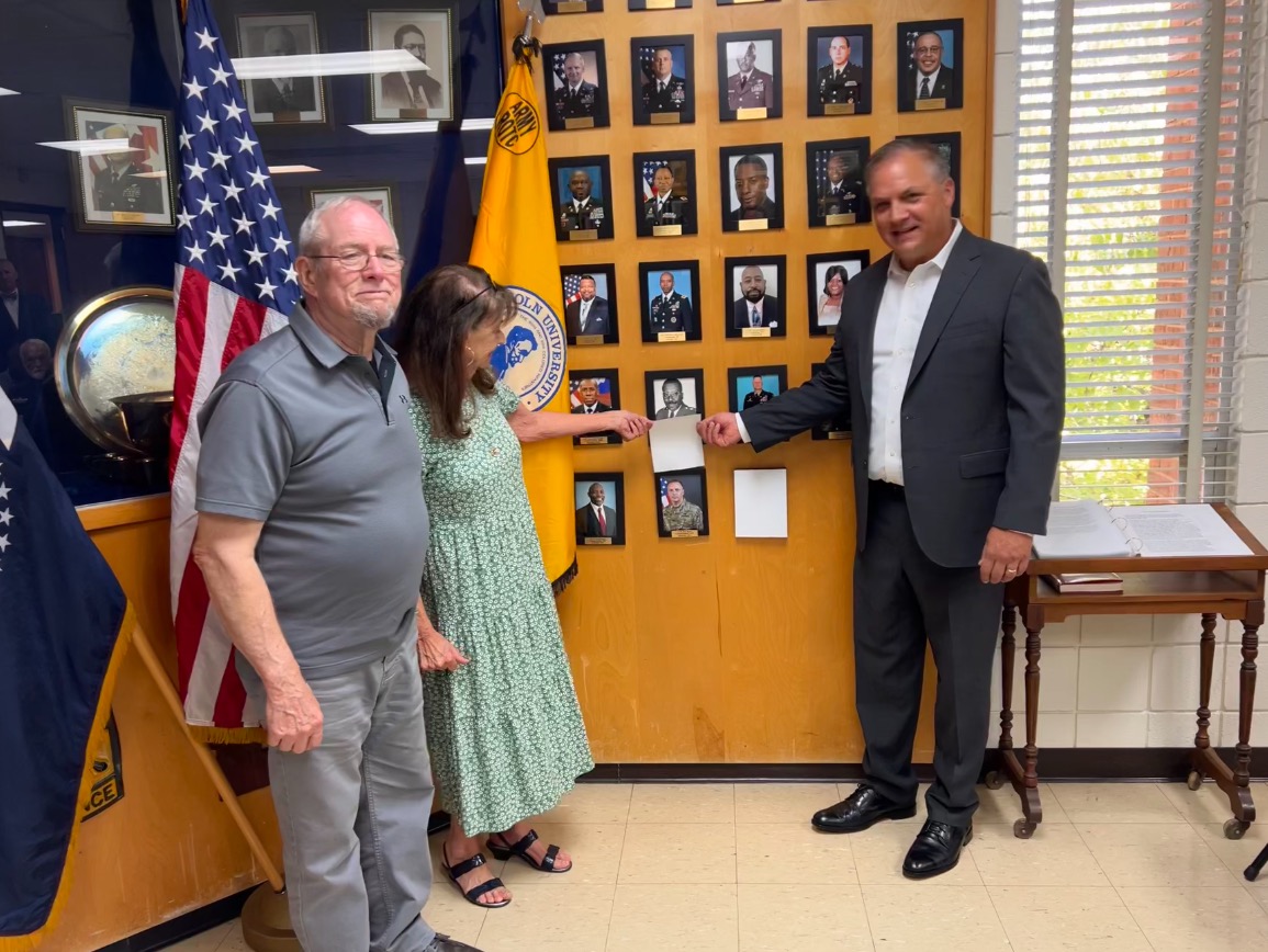 (From left) Jim Nichols, Col. Rant’s stepfather; Terry Nichols, Col. Rant’s mother; and retired Col. Eric Rant.