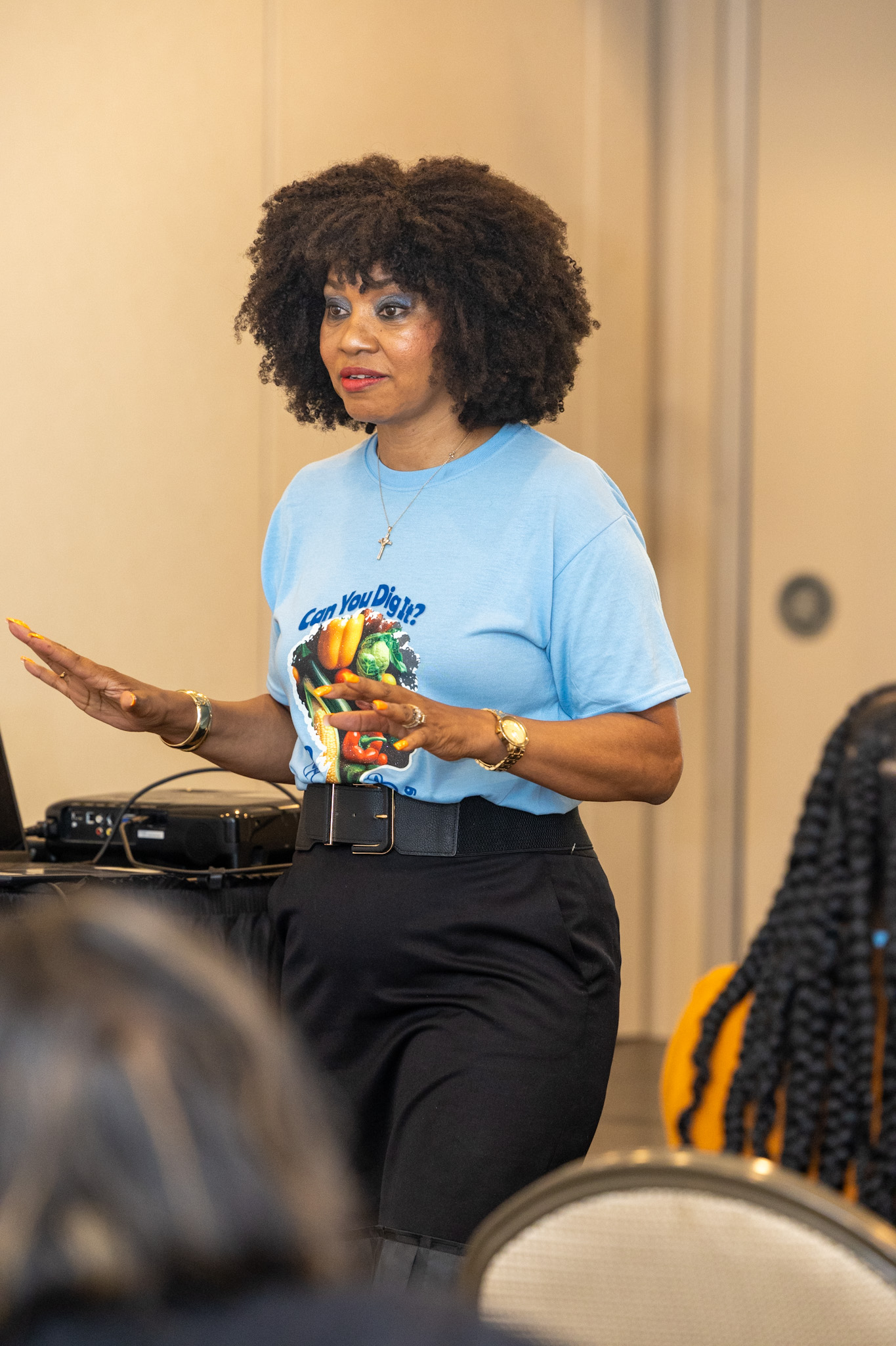 Sandra Jackson, Ph.D.,  speaking on managing stress and building coping strategies/.