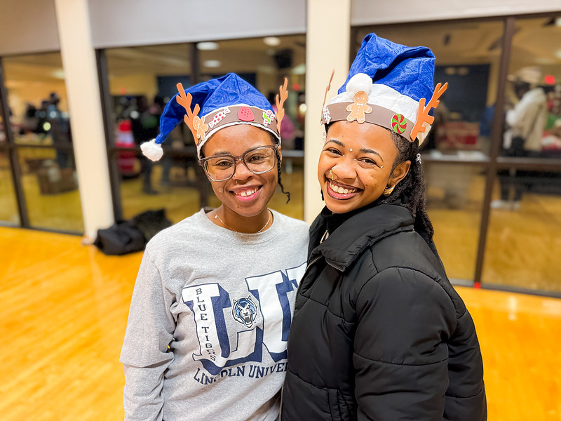 Lincoln University students celebrate at the 2024 Holiday Extravaganza.