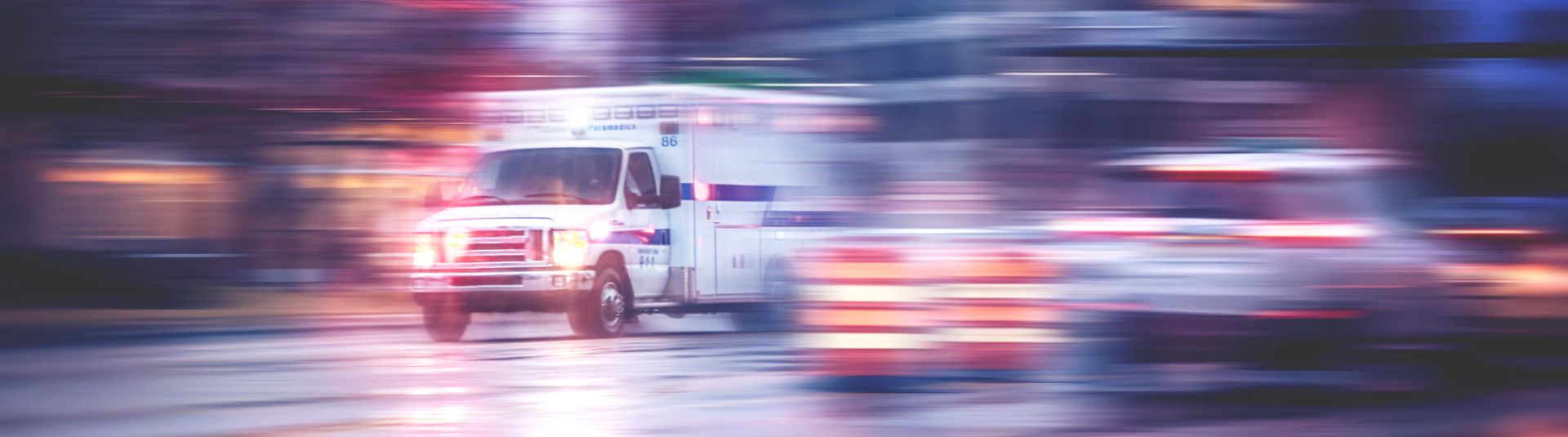 An ambulance in motion