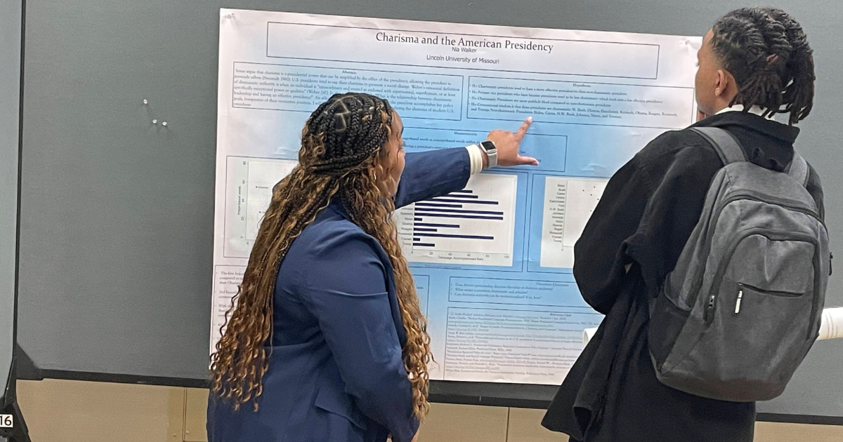 Nia Walker presented her research on “Charisma and the American Presidency.” 