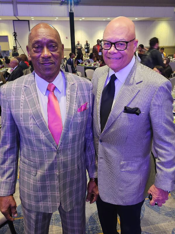 Mr. Lemar Parrish with former classmate Mr. Hardy Dorsey, Lincoln Class of 1969, at the National Black College Alumni Hall of Fame induction on Sept. 28, 2024.