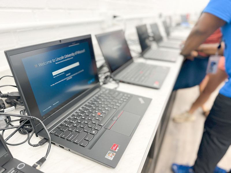 Laptop used for LU's Blue Tiger Connect program