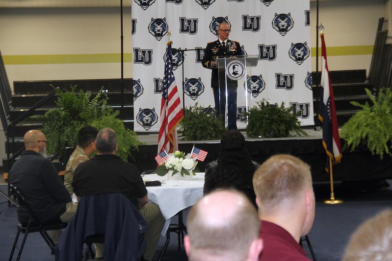 Col. Rose speaks during the 2024 Veterans Appreciation Breakfast.