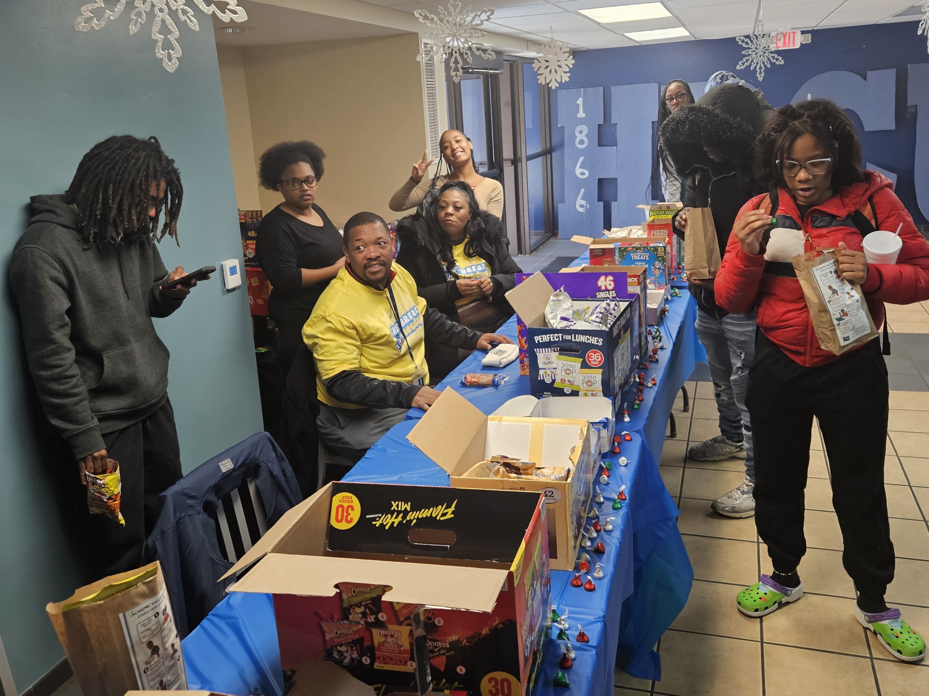 Lincoln University students participate in a Take-a-Break Tuesday event.