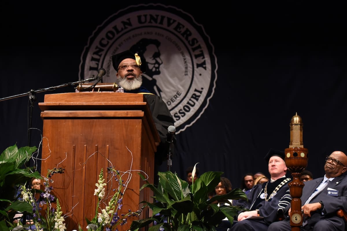 Dr. Jerome Offord, Jr., Lincoln University Class of 1993 and associate university librarian and chief diversity officer for the Harvard Library, delivered the keynote address for the 2025 Founders' Day convocation.